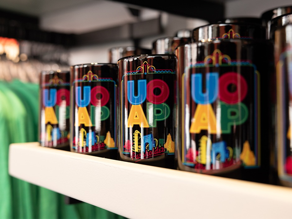 Wizarding World merchandise displays at Universal Orlando