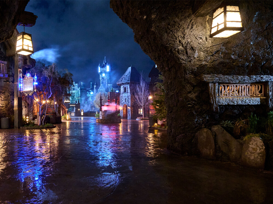 Dark Universe entrance with gothic architecture