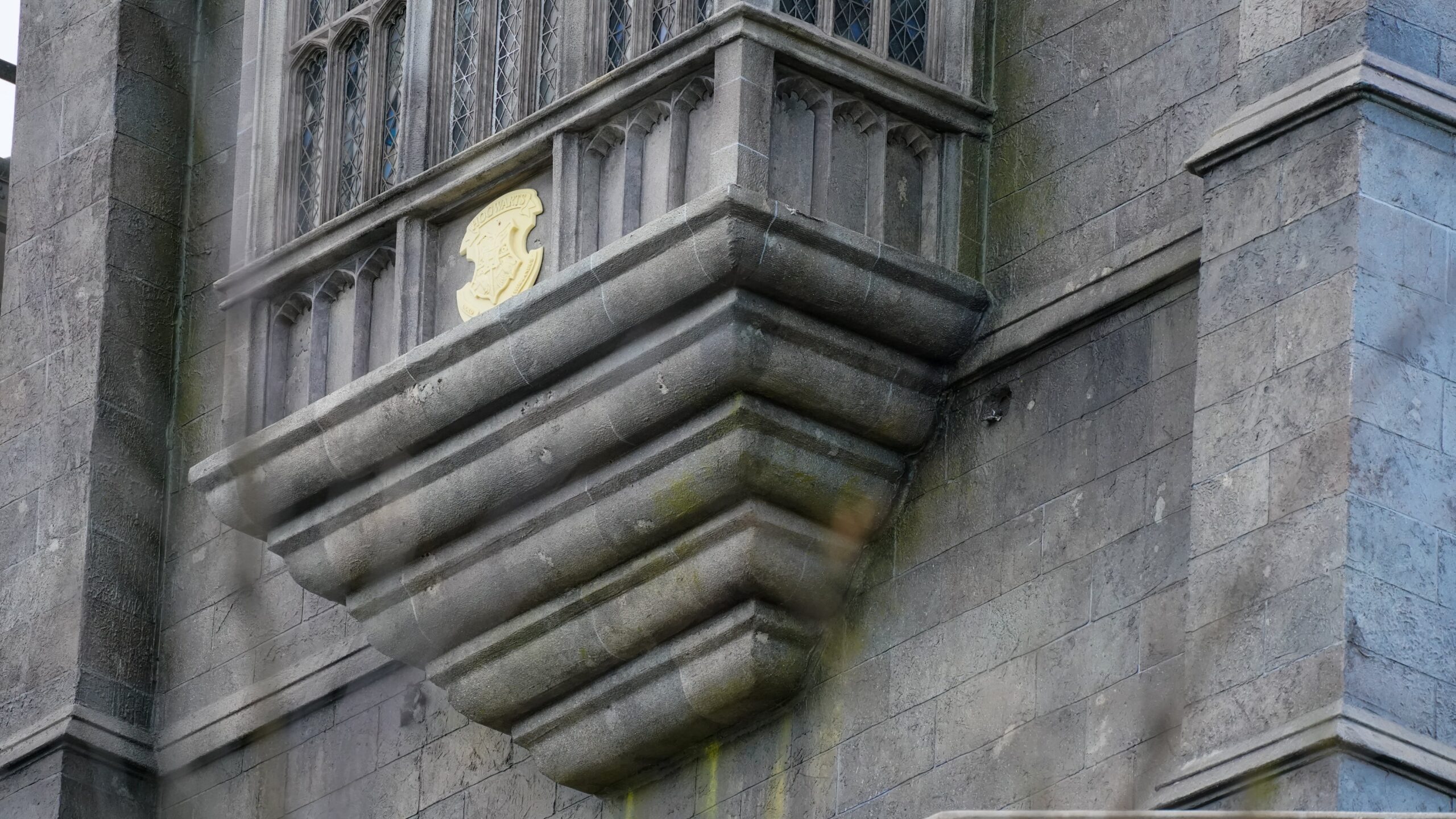 Overview of restoration progress on castle exterior