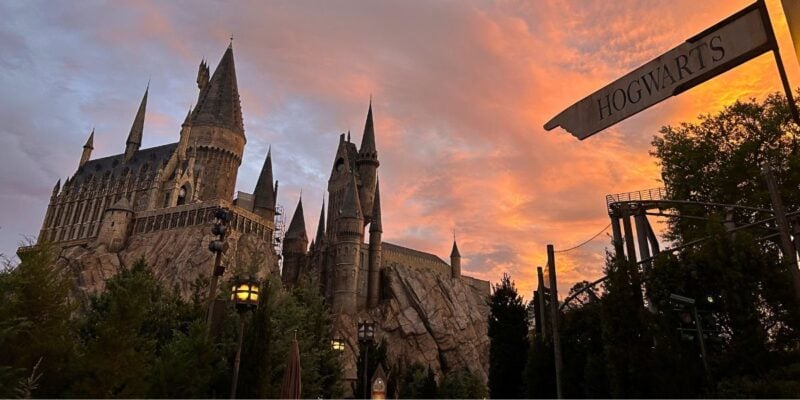 Hogwarts Castle construction barriers